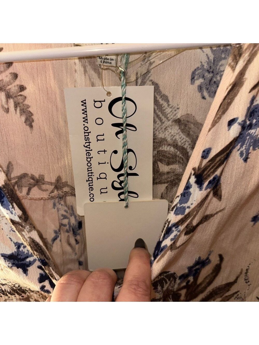 Umgee Boho Floral High Low Long Sleeve Dress - Picture 6 of 11